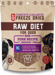 Boss Dog Diet Pork Recipe Freeze-Dried Dog Food, 12-oz pouch