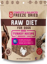 Boss Dog Diet Turkey Recipe Freeze-Dried Dog Food, 12-oz pouch