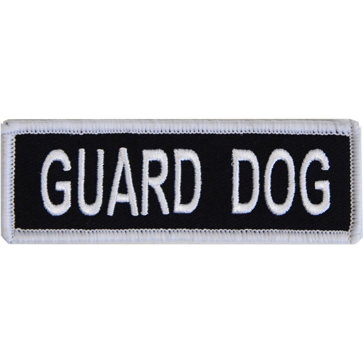 Boss Dog Guard Dog Nylon Dog Harness Velcro Patch, Black & White, Small