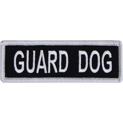 Boss Dog Boss Dog Guard Dog Nylon Dog Harness Velcro Patch, Black & White, Small