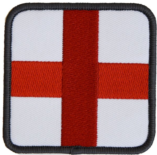 Boss Dog Medic Cross Symbol Nylon Dog Harness Velcro Patch, Red & White