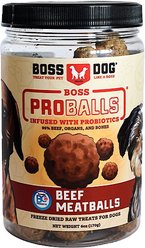 Boss Dog Proballs Beef Freeze-Dried Dog Treats, 6-oz jar