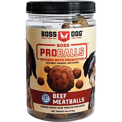 Boss Dog Boss Dog Proballs Beef Freeze-Dried Dog Treats, 6-oz jar