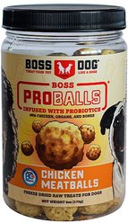 Boss Dog Proballs Chicken Freeze-Dried Dog Treats, 6-oz jar