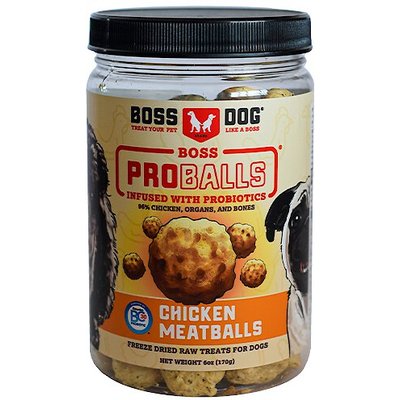 Boss Dog Boss Dog Proballs Chicken Freeze-Dried Dog Treats, 6-oz jar