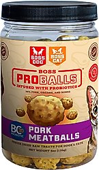 Boss Dog Proballs Raw Meatball Pork Freeze-Dried Dog Treats, 6-oz pouch