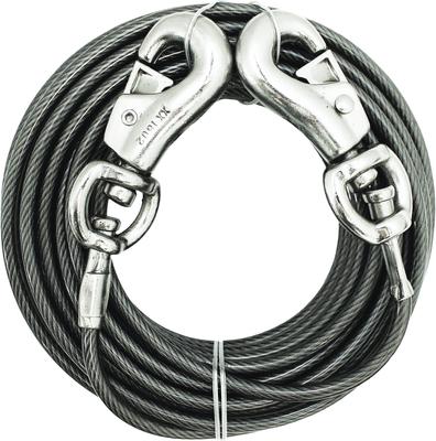 Show full view: Boss Pet Prestige Dog Tie-Out, Super Beast, Black, 15-ft slide 2 of 4