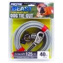 Boss Pet Prestige Dog Tie-Out with Spring, Beast, Silver, 40-ft