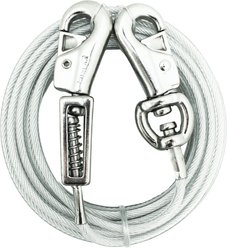 Boss Pet Prestige Dog Tie-Out with Spring, Beast, Silver, 40-ft slide 2 of 3