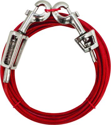 Show full view: Boss Pet Prestige Dog Tie-Out with Spring, Large, Red, 40-ft slide 2 of 4