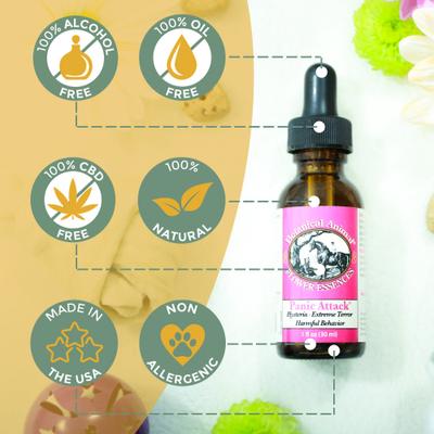 Show full view: Botanical Animal Flower Essences Panic Attack Calming Pet Supplement, 1-fl oz bottle slide 4 of 7