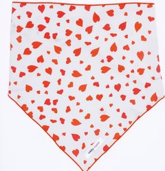 Both Tails Cupid Accessories Dog Bandana, Red/White, Small