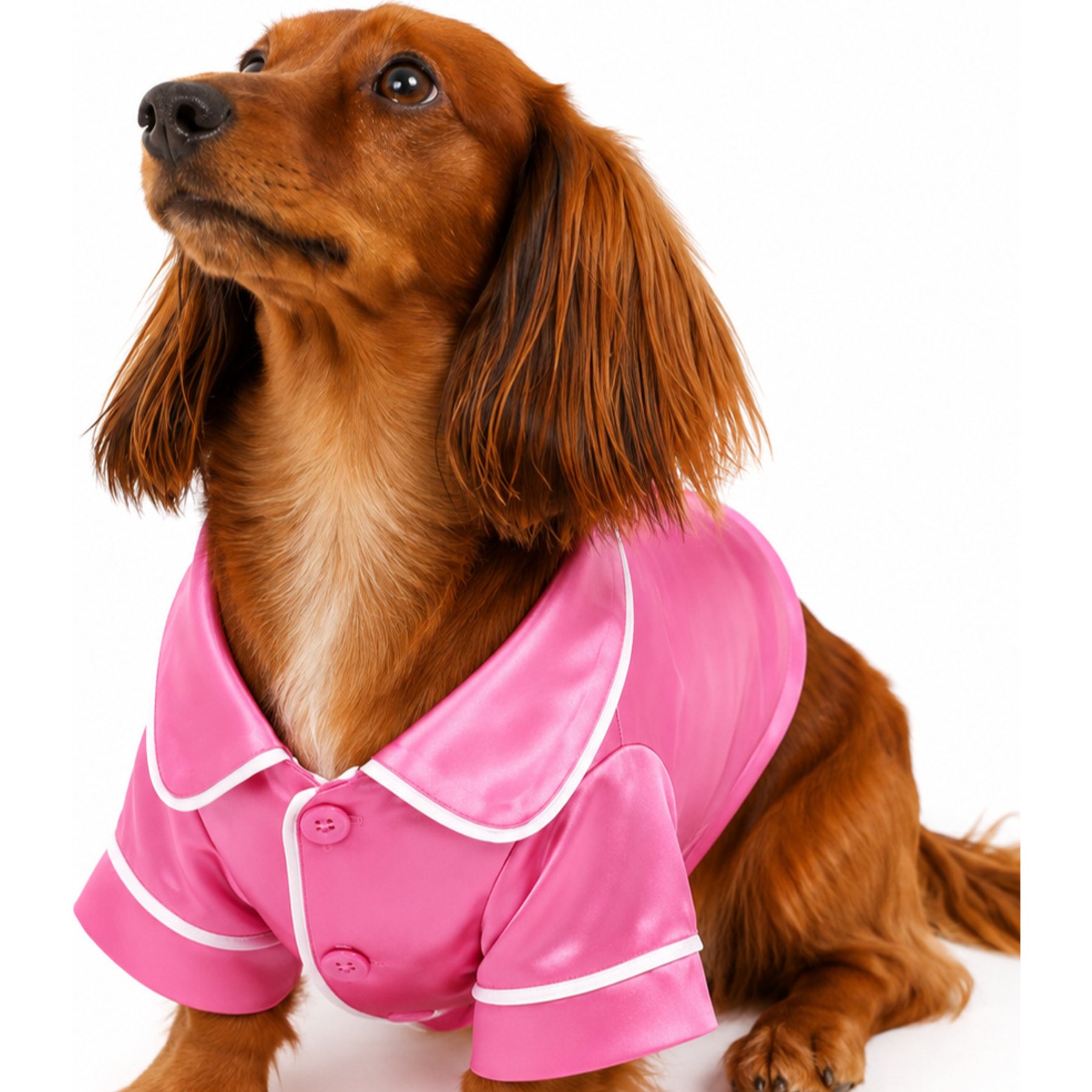 Both Tails Dog Pajamas, Pink, Large