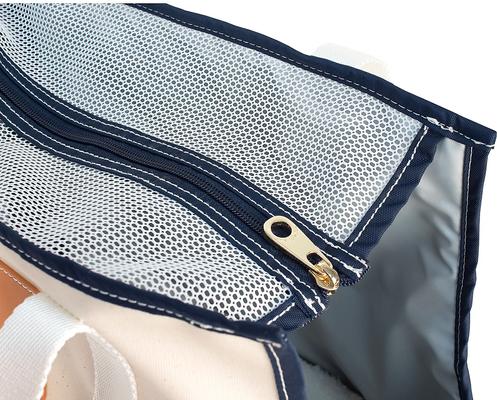 Show full view: Boulevard Fido Personalized Dog Carrier Tote Bag, Navy slide 3 of 10