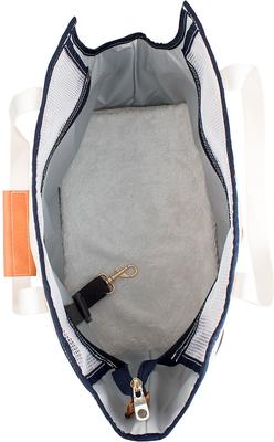 Show full view: Boulevard Fido Personalized Dog Carrier Tote Bag, Navy slide 4 of 10