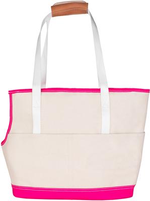 Show full view: Boulevard Fido Personalized Dog Carrier Tote Bag, Pink slide 7 of 10