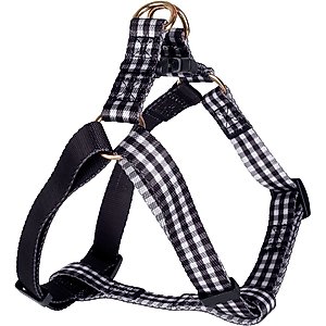 Boulevard Gingham Dog Harness, Black, Small