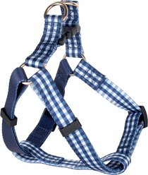 Boulevard Gingham Dog Harness, Navy, Large
