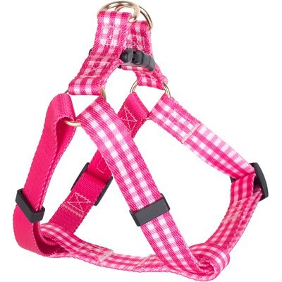 Boulevard Boulevard Gingham Dog Harness, Pink, Large
