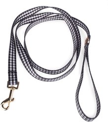Boulevard Gingham Dog Leash, Black, Large