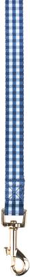Show full view: Boulevard Gingham Dog Leash, Navy, Large slide 3 of 3