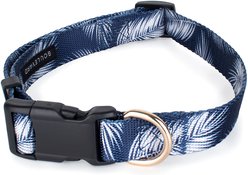 Boulevard Palm Dog Collar, Navy, Medium