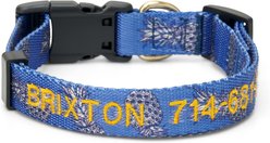 Boulevard Personalized Aloha Dog Collar, Navy, Medium