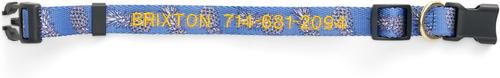 Show full view: Boulevard Personalized Aloha Dog Collar, Navy, Small slide 2 of 4
