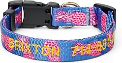 Boulevard Personalized Aloha Dog Collar, Pink, Large
