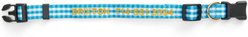 Boulevard Personalized Gingham Dog Collar, Sky Blue, Small slide 2 of 4