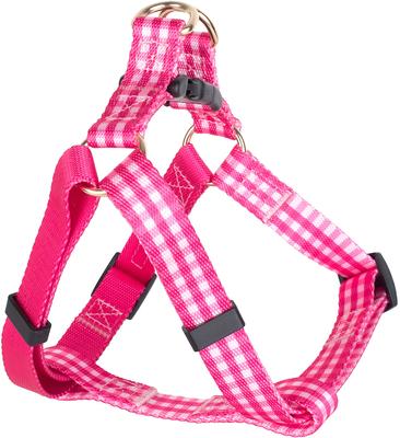 Show full view: Boulevard Personalized Gingham Dog Harness, Pink, Small slide 2 of 7