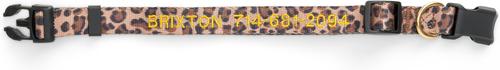 Show full view: Boulevard Personalized Leopard Dog Collar, Medium slide 2 of 4