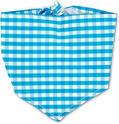 Boulevard Personalized Remy Gingham Dog Bandana, Sky Blue, Small slide 2 of 5