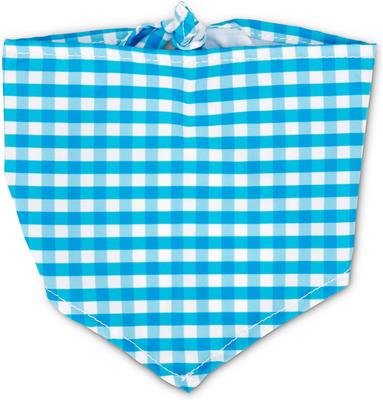 Show full view: Boulevard Personalized Remy Gingham Dog Bandana, Sky Blue, Small slide 2 of 5