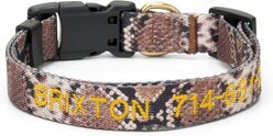 Boulevard Personalized Snake Dog Collar, Large