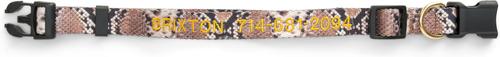 Show full view: Boulevard Personalized Snake Dog Collar, Medium slide 2 of 4