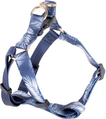 Show full view: Boulevard Personalized Stripe Dog Harness, Navy, Medium slide 2 of 5