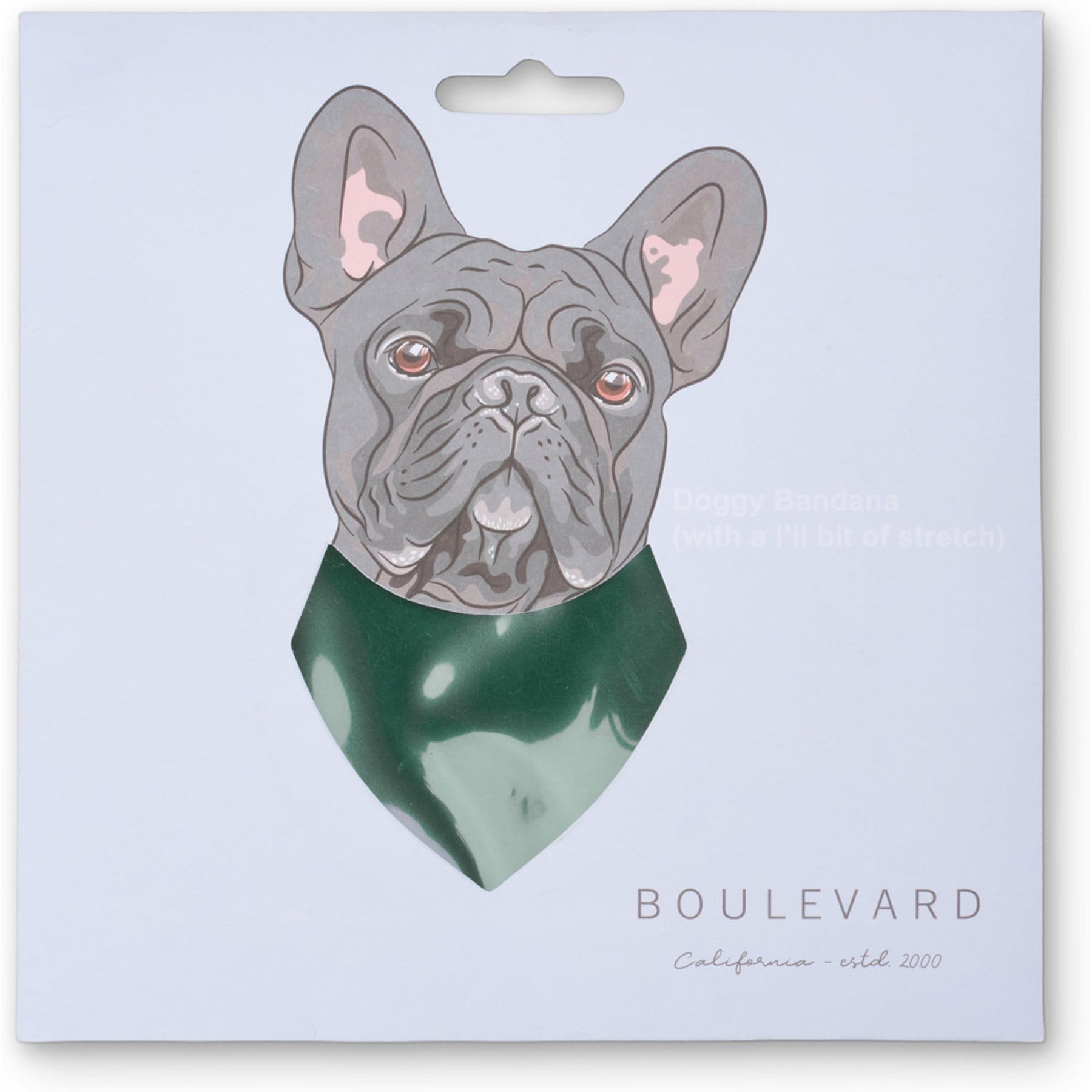 Boulevard Remy Water Resistant Dog Bandana, Hunter, Large/X-Large