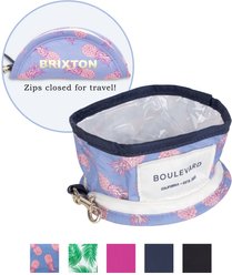 Boulevard Travel Personalized Dog Bowl, Aloha Pink, Small slide 2 of 6
