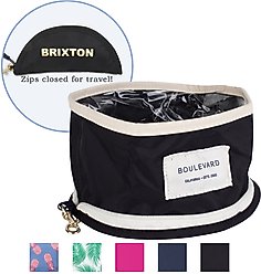 Boulevard Travel Personalized Dog Bowl, Black, Large slide 2 of 6