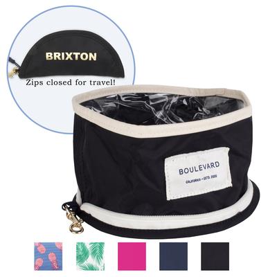 Show full view: Boulevard Travel Personalized Dog Bowl, Black, Large slide 2 of 6