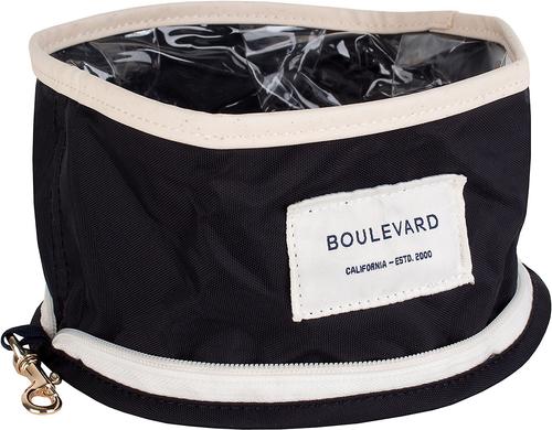 Show full view: Boulevard Travel Personalized Dog Bowl, Black, Large slide 3 of 6