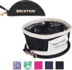 Boulevard Travel Personalized Dog Bowl, Black, Small