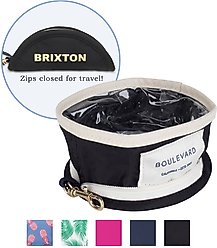 Boulevard Travel Personalized Dog Bowl, Black, Small slide 2 of 6