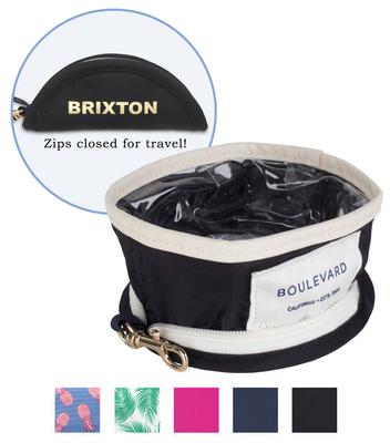 Show full view: Boulevard Travel Personalized Dog Bowl, Black, Small slide 2 of 6