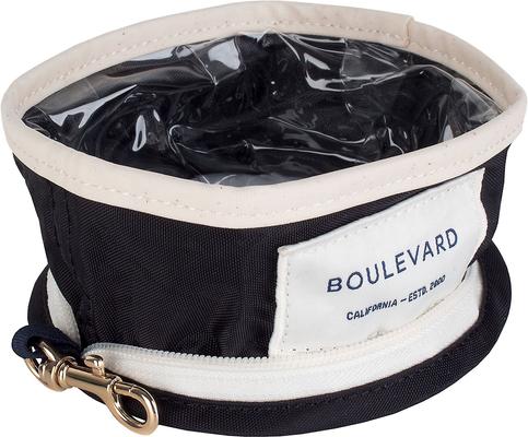 Show full view: Boulevard Travel Personalized Dog Bowl, Black, Small slide 3 of 6