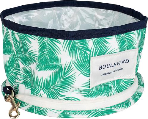 Show full view: Boulevard Travel Personalized Dog Bowl, Palm Green, Large slide 3 of 5