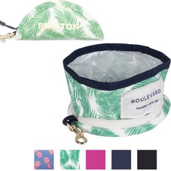 Boulevard Travel Personalized Dog Bowl, Palm Green, Small