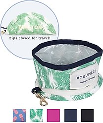 Boulevard Travel Personalized Dog Bowl, Palm Green, Small slide 2 of 6