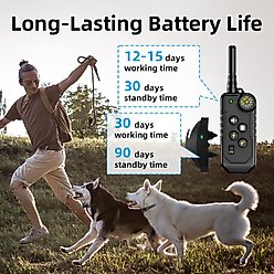 Bousnic 1000ft Dog Training Collar Electric Rechargeable Waterproof Dog Shock Collar with Remote for Small, Medium & Large Dog, Black, 2 count slide 2 of 7